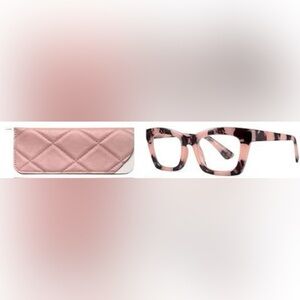 Stylish Pink and Black Women's Glasses (1.25 Blue light Readers)
